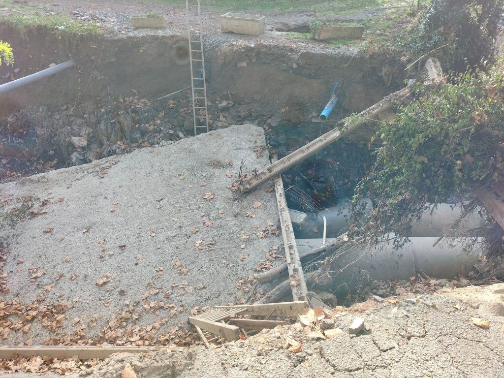 Dargoire 30-10-24 - Inondations canalisation arrachée